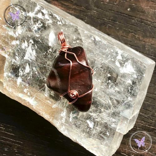 Red Tiger Eye Tumble Stone Pendant